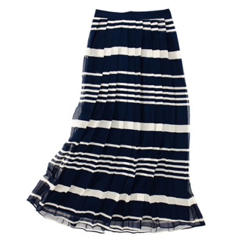 Madewell Navy Staircase Skirt Sz2